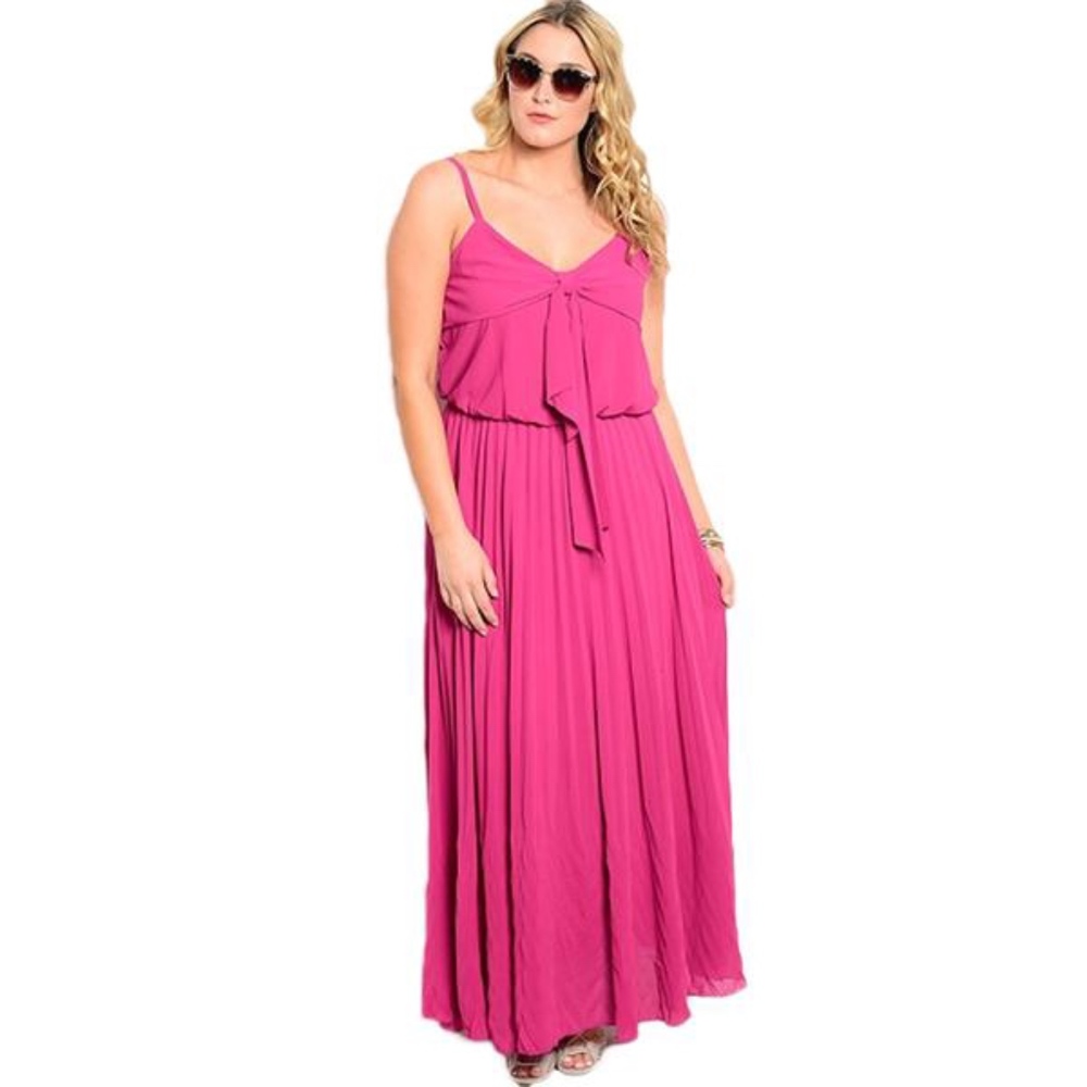 Plus Size Pink Pleased Maxi Dress